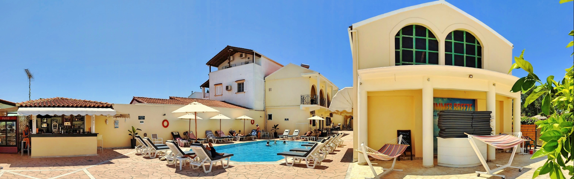 Swimming pool, beach view, Stavros Beach Hotel - Kavos